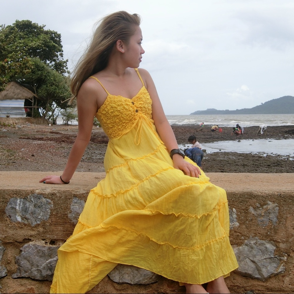 Yellow beach dress